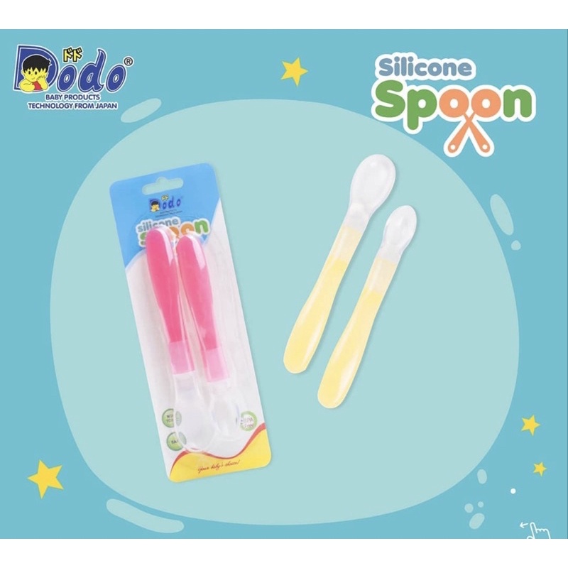 Dodo Silicone Spoon isi 2 - Sendok makan bayi