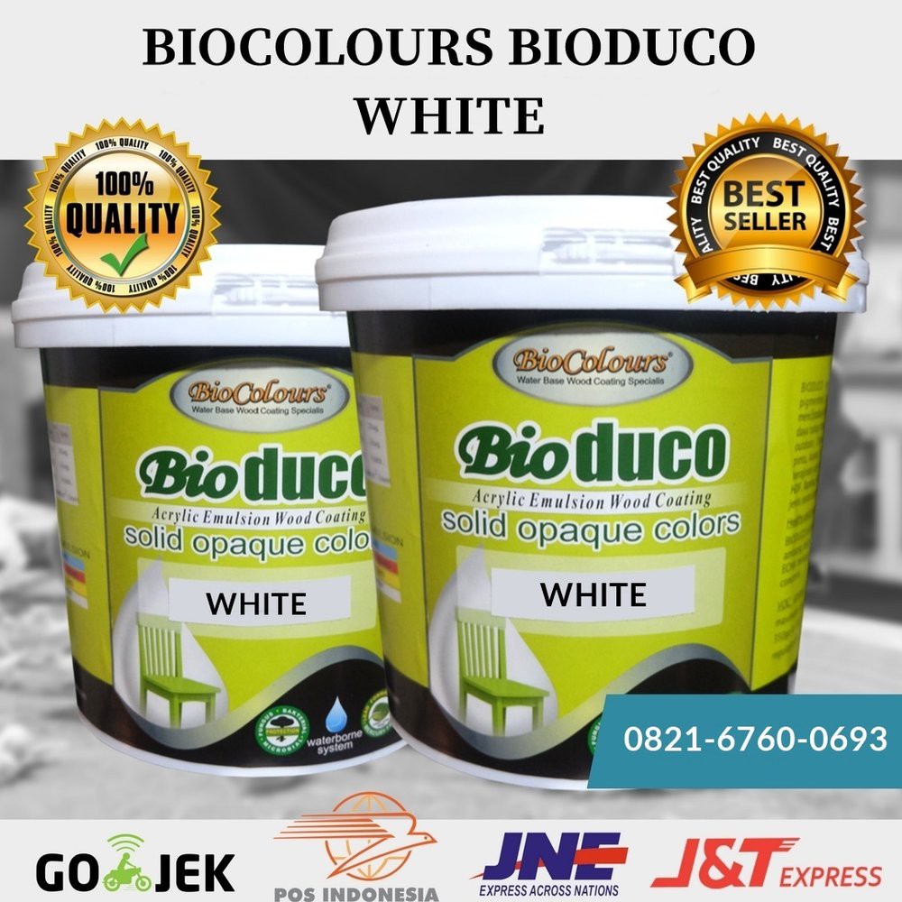 

Cat Kayu Water Based BioColours Bioduco White Berkualitas