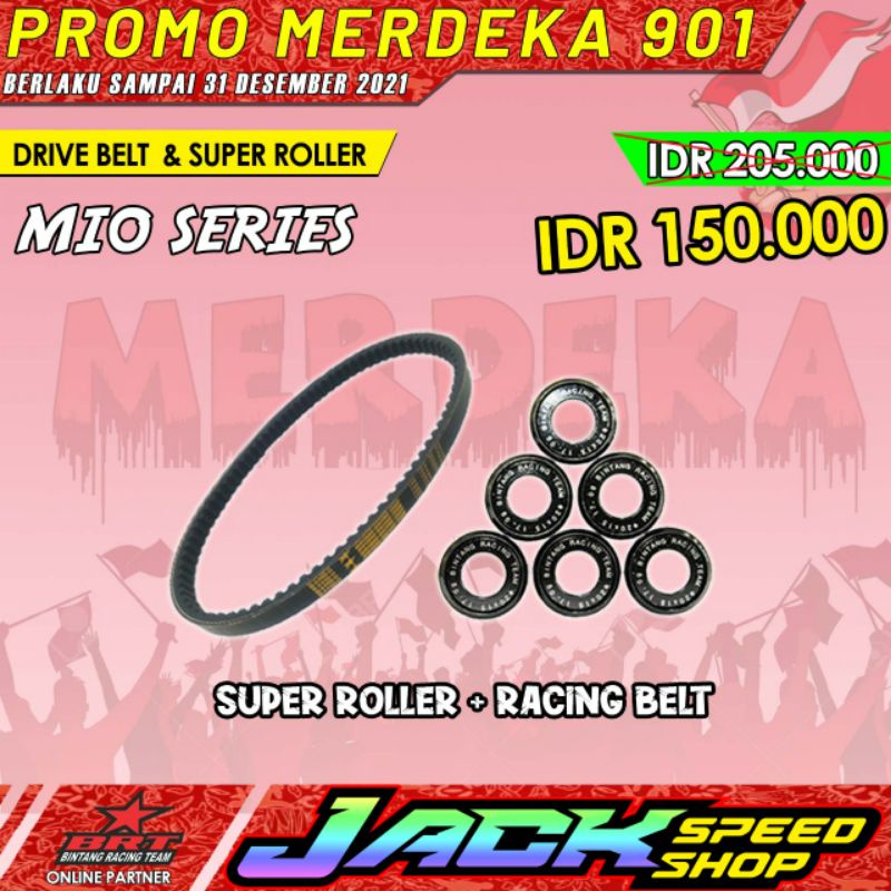 VANBELT + ROLLER BRT MIO SPORTY SOUL KARBU OLD NEW SENYUM FINO NOUVO Z 5TL UKURAN 7 8 9 10 gram vbel