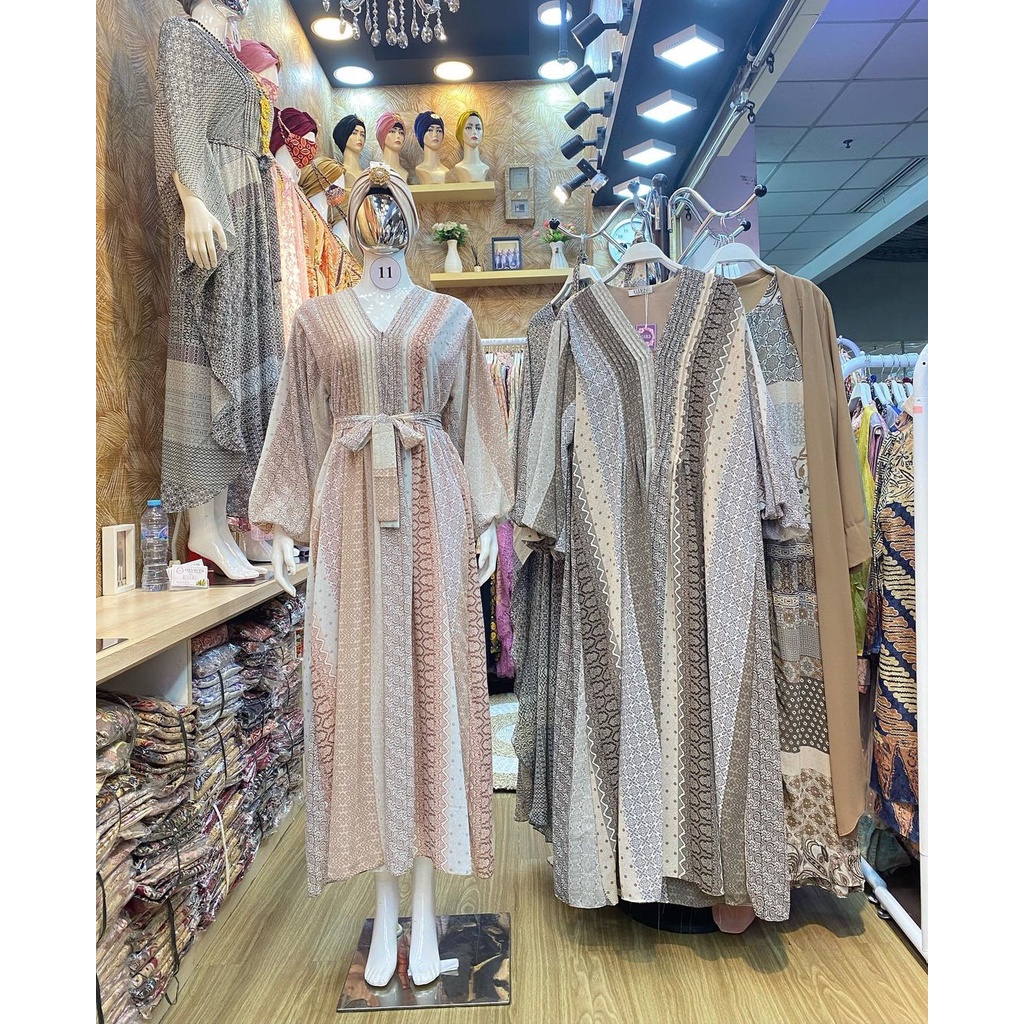 Baju Kondangan Wanita Kekinian | Gamis Pesta Mewah Elegan | Gamis Busui Kekinian | Gamis Ceruty Moti