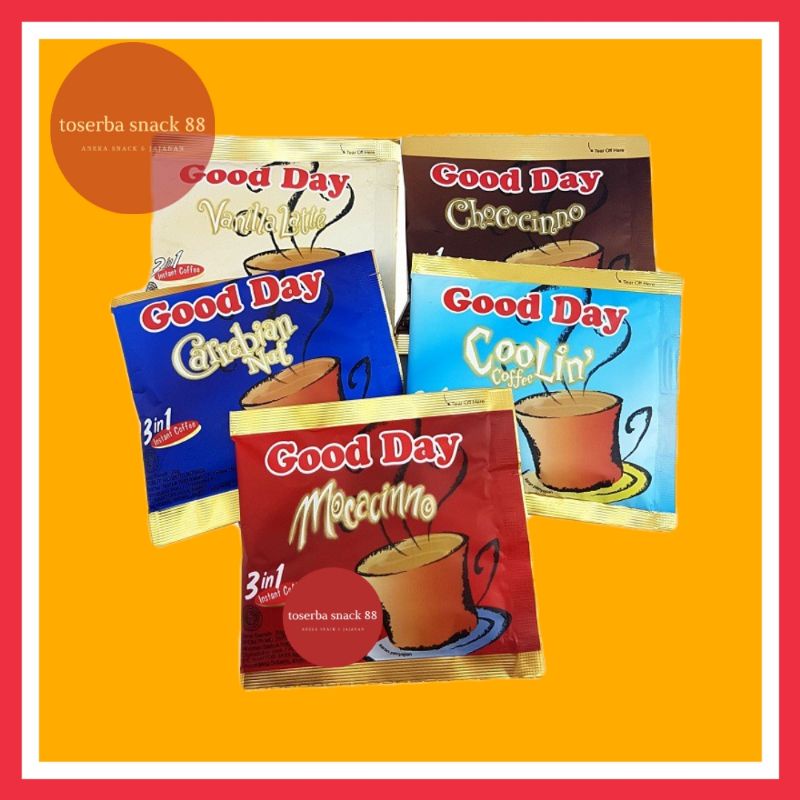 

GOOD DAY/Kopi Instan 3in1/Varian Rasa (20 gram × 10 pcs)