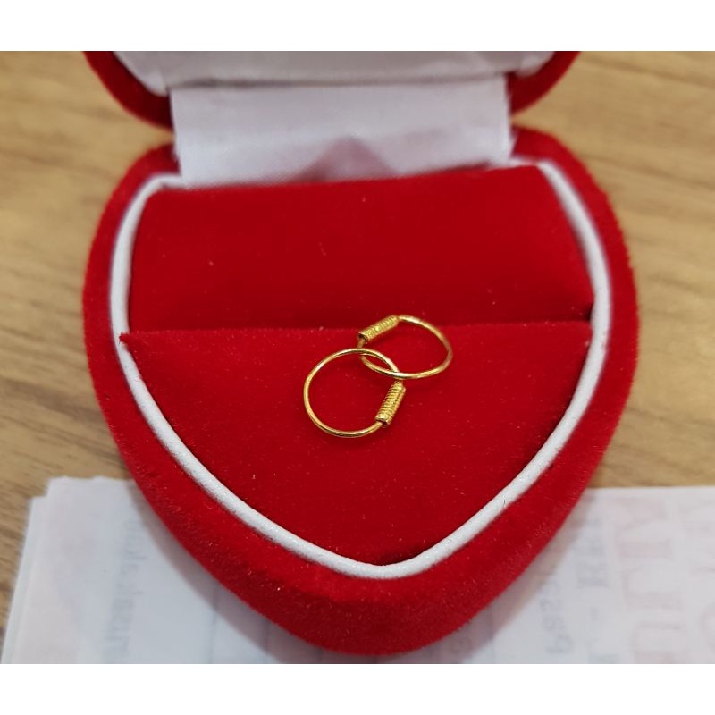 anting emas bayi 24k