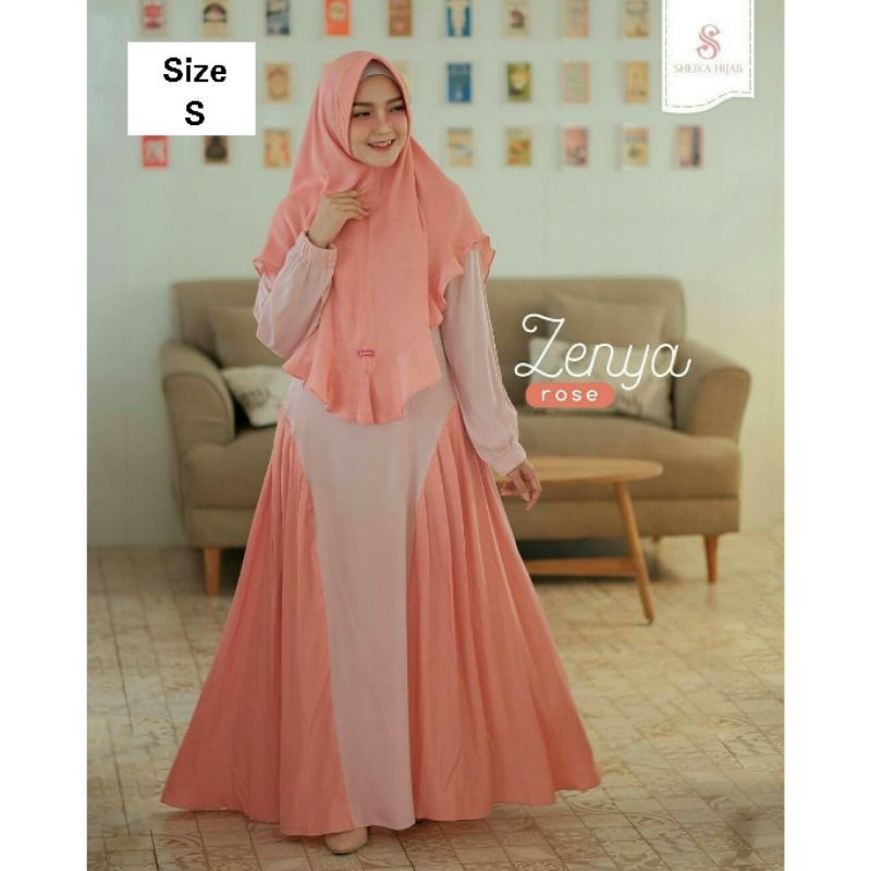 Dress Zenya Gamis Pesta Syari Cantik Harleyquinn by Sheika Hijab