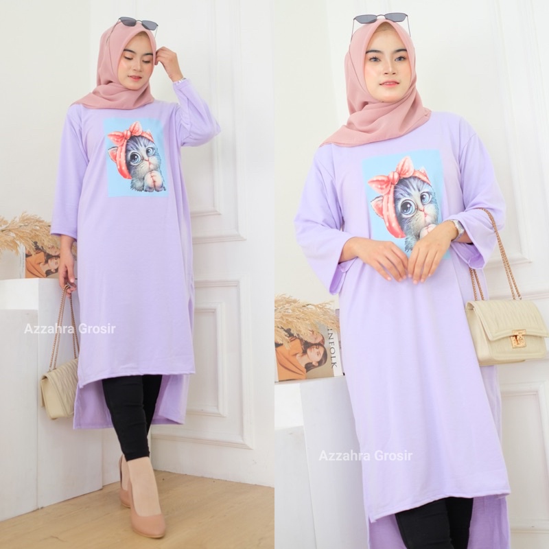 Caty Midi - Long Tunik Jumbo Babyterry Spandex Print DTS / 376-6953