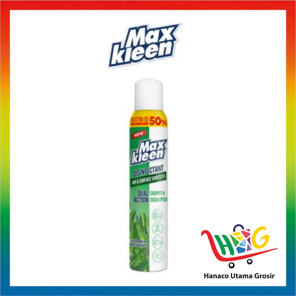 Max Kleen Air &amp; Surface Sanitizer (Disinfectant) Dual Action Eucalyptus 200ml