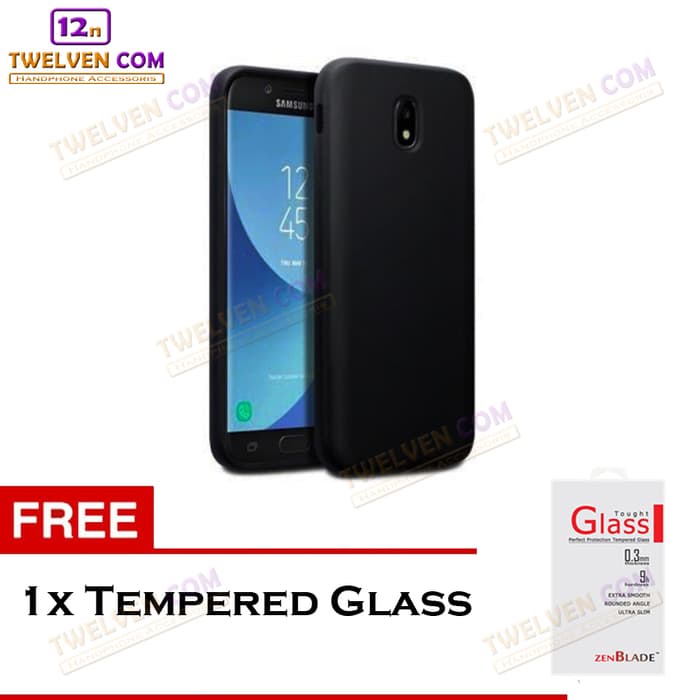 [FLASH SALE] Case Slim Matte Softcase Samsung J330 J3 Pro 2017 - Free Tempered Glass