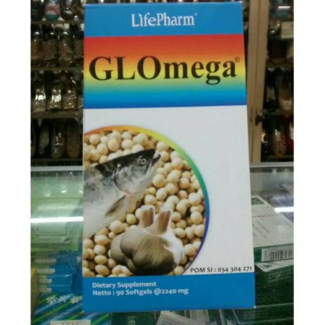 Lifepharm Glomega isi 90 softgel ( super omega 3+lechitin ,garlic )