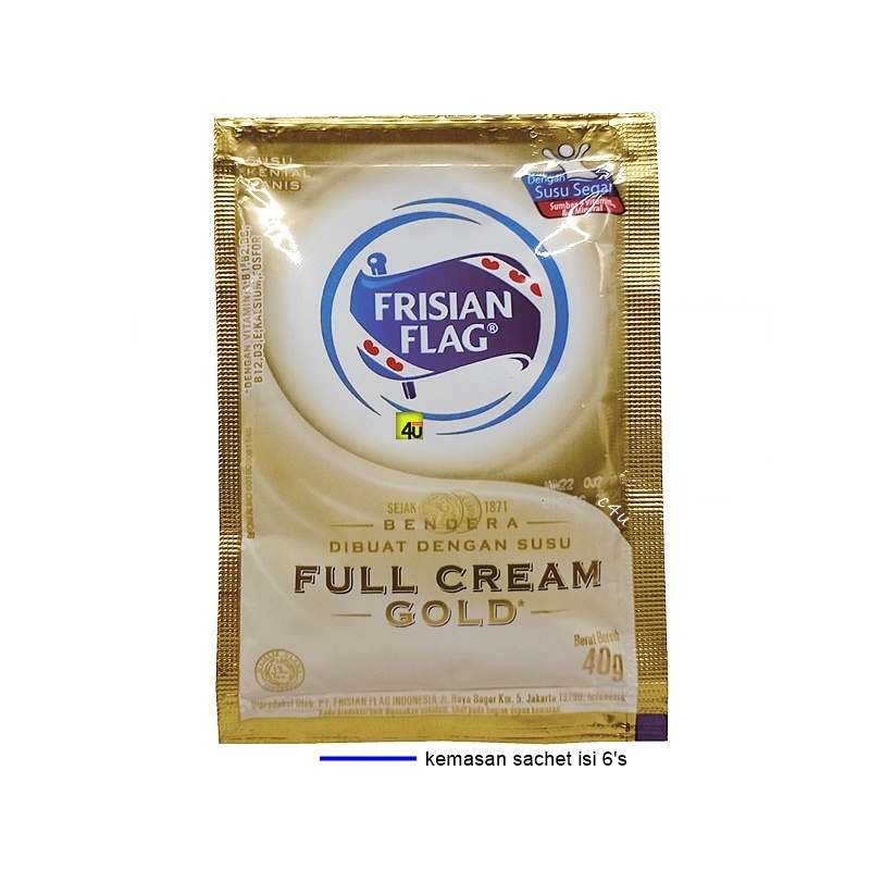 

Frisian Flag Full Cream Gold 6 x 40gr (Renceng)