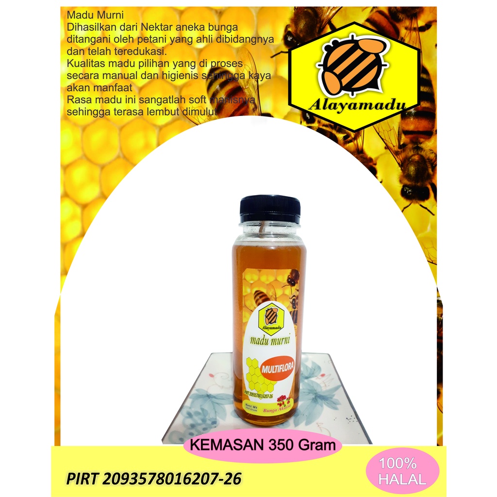 

Madu Murni Nektar Bunga 350 gram 100% Madu Asli