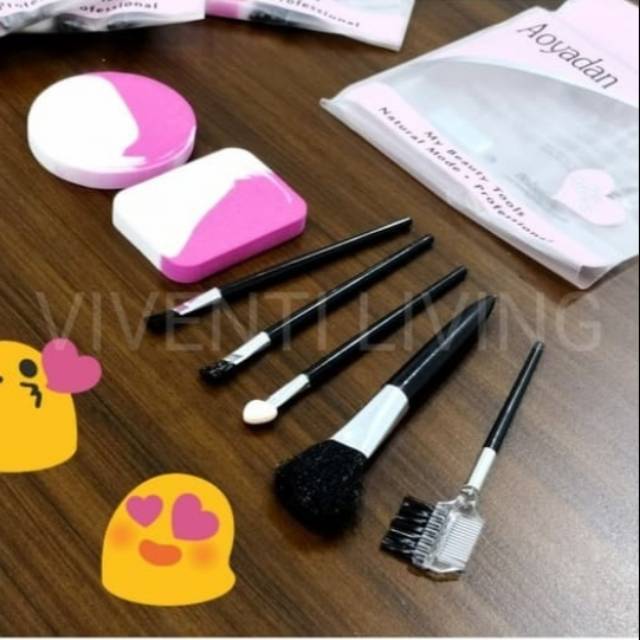 Set Spons plus Kuas 7 in 1 / Kuas Spons Set 7in1