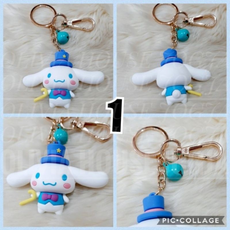 Gantungan Kunci Cinnamoroll Topi Gantungan Kunci Cinnamoroll Lonceng Keychain Cinnamoroll