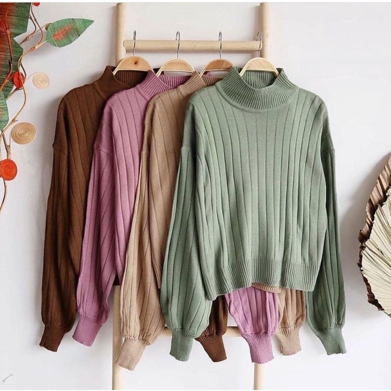 SWEATER RAJUT  PREMIUM OVERSIZE / TURTLENECK KNITWEAR /SWEATER RAJUT TURTLENECK BALON