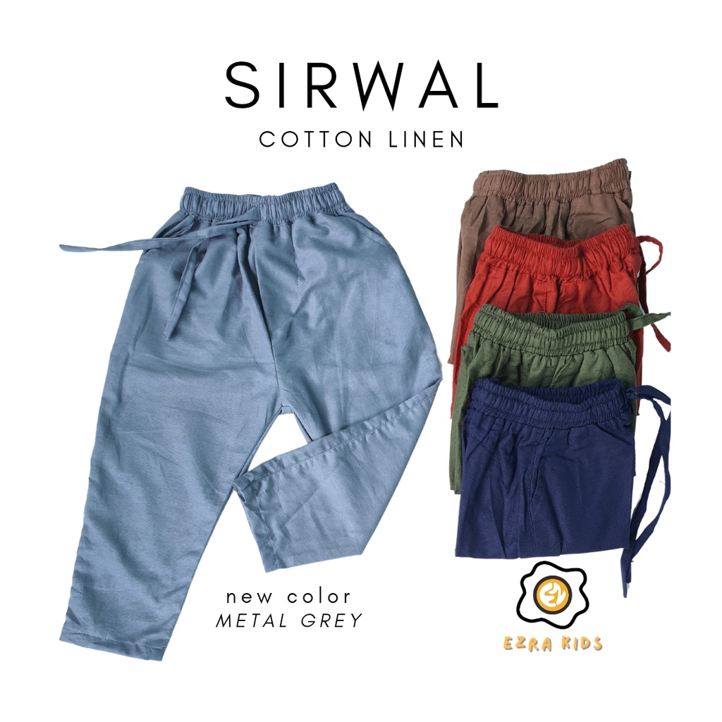 Celana Sirwal Anak laki laki Panjang bahan Katun Linen Bangkok Ezra kids 1-10 tahun