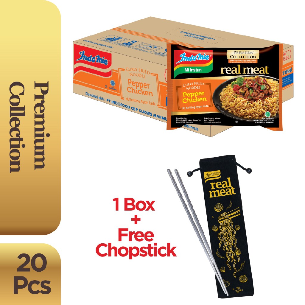 

PROMO 1 DUS ISI 20 PCS - INDOMIE REAL MEAT AYAM LADA + FREE CHOPSTICK TERMURAH
