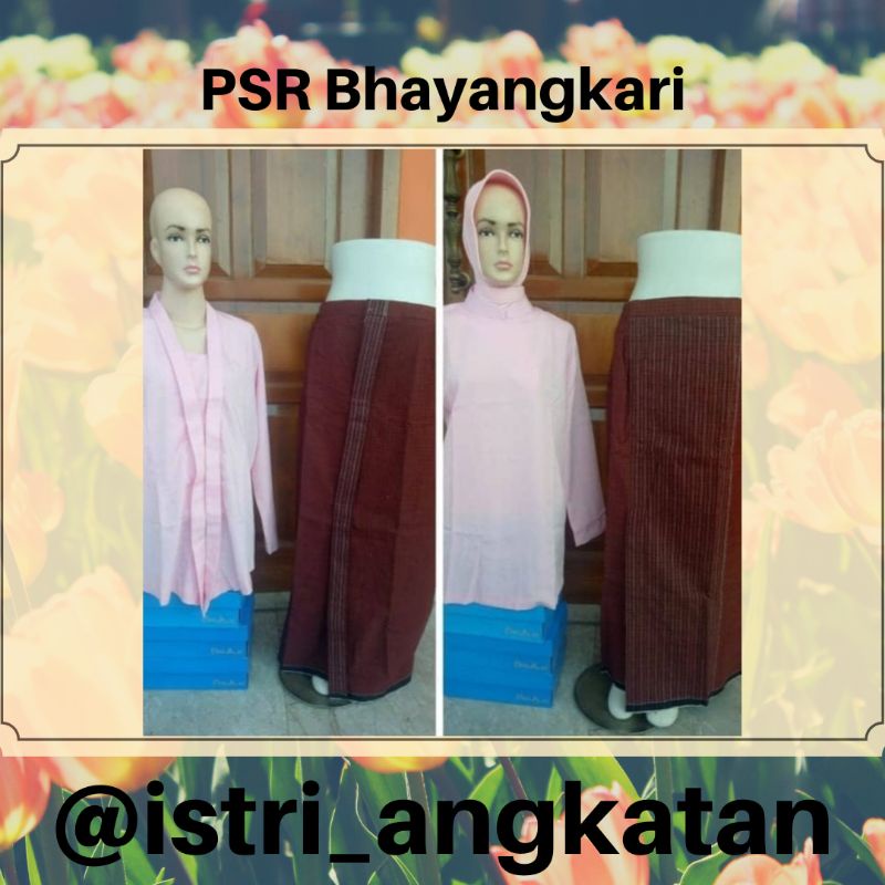 Baju Kurung dan kebaya  Bhayangkari pakai puring Ukuran S-XL (Hanya Baju)