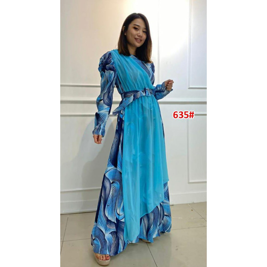 635#FASHION  Gamis/muslin Dpt free belt