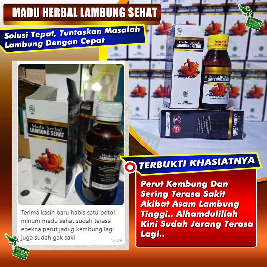 MADU HERBAL LAMBUNG SEHAT Obat Asam Lambung Khusus 100% Asli Original - Madu Lambung Obat Penurun Asam Lambung Tinggi, Maag Kronis, Magh Akut, Gerd, Heartburn, Aslam Naik Ke Dada, Gastritis, Begah, Nyeri Ulu Hati, Dll-1