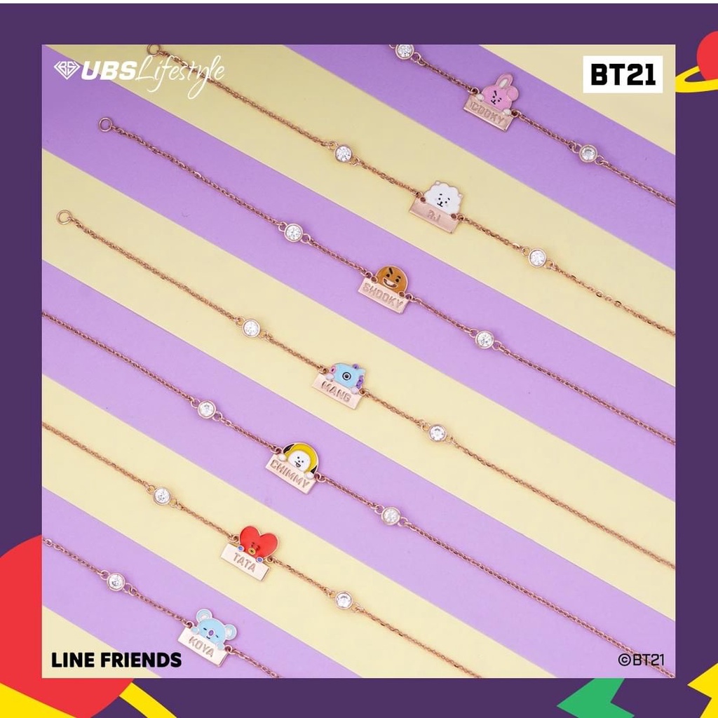 Gelang Emas BT21 &quot;Line Friends&quot; 8K - SDW Gold -