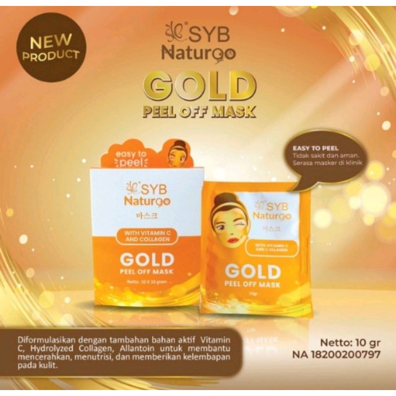 OliveShop ❤️ SYB Peel Off Mask 10gr NATURGO Masker Wajah Sachet