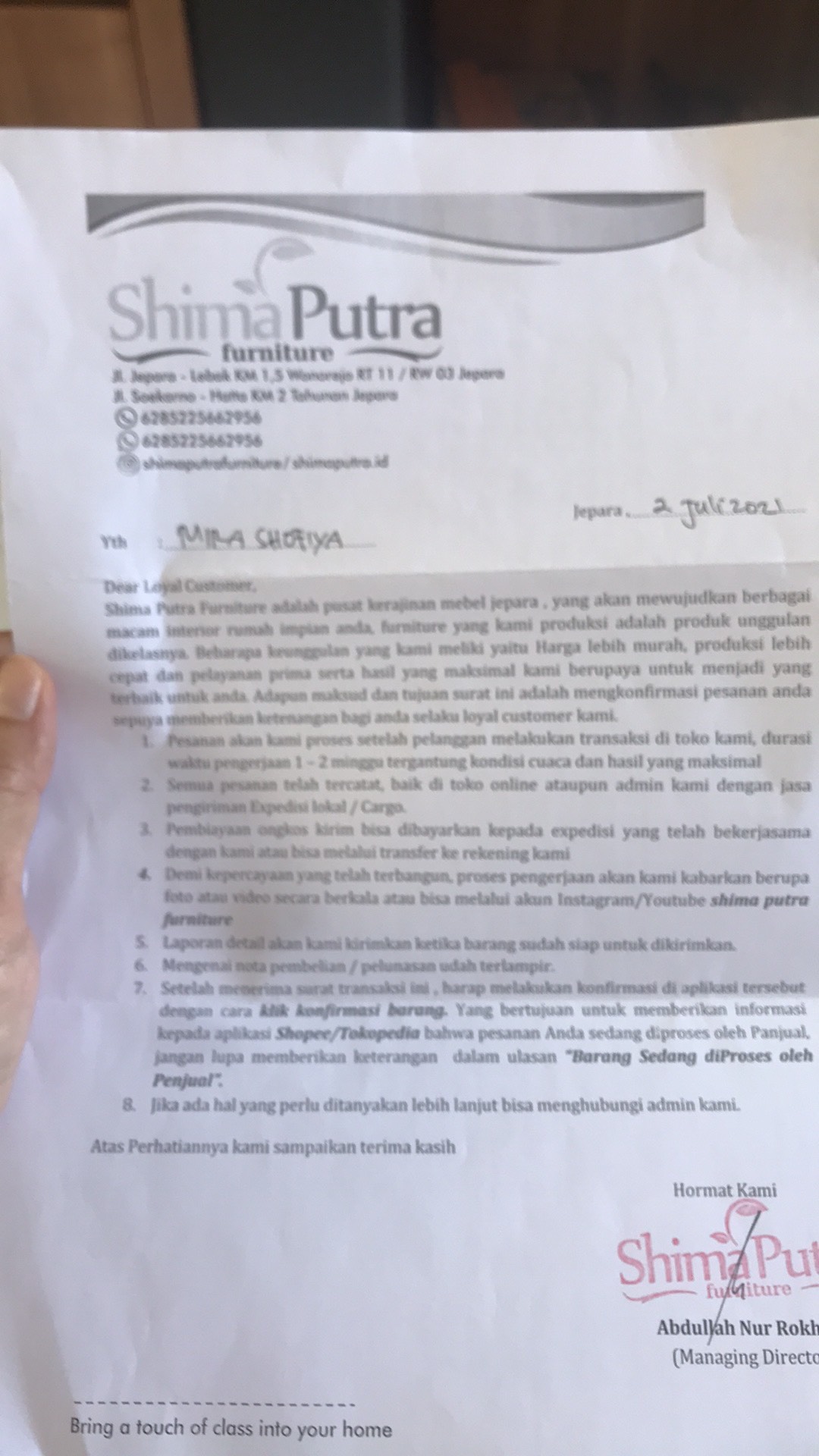 Cleavage Retro Chair , Single Sofa Tamu Shima Putra Furniture