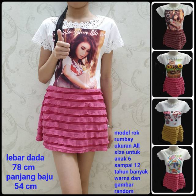 Tokoabelgrosir model rumbay umur 6-12 tahun bahan lotto warna rayon