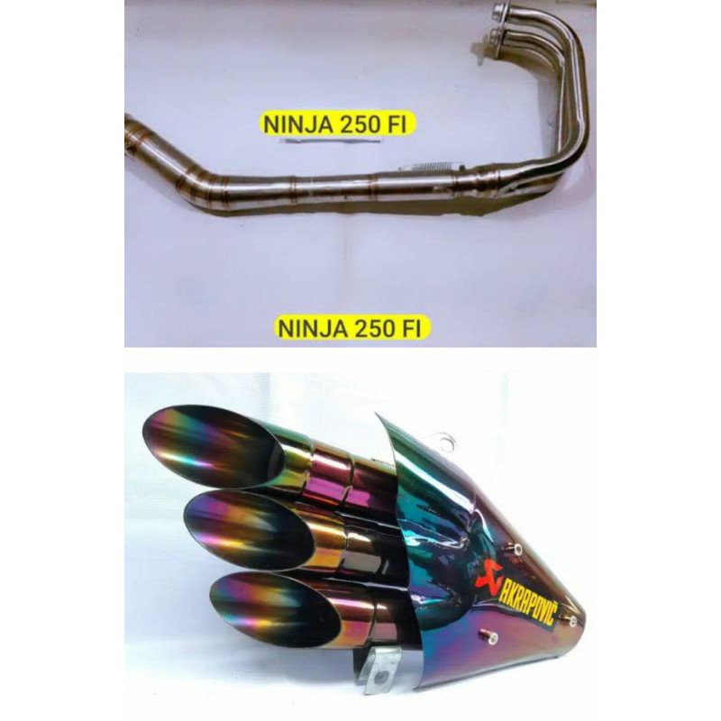 Knalpot ninja250fi Akrapovic cabang3 pelangi