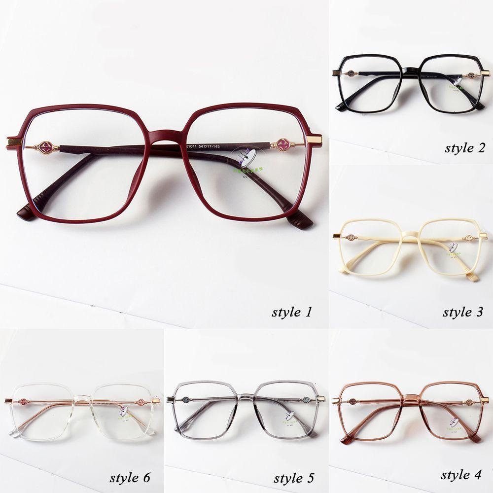 Lily Anti-Blue Light Glasses Portable Kacamata Hias Perlengkapan Kantor Wanita Pria Oversized Frame