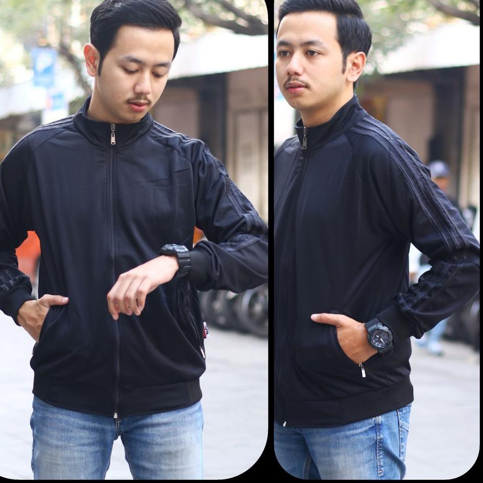 [⚡Shop Now✔️] jaket adidas polos bahan taiwan tekstur bahan halus unisex tracktop