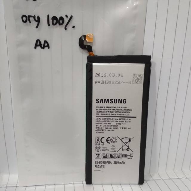 Baterai Samsung S6 G920 Battery Samsung S6 EB-BG920ABA