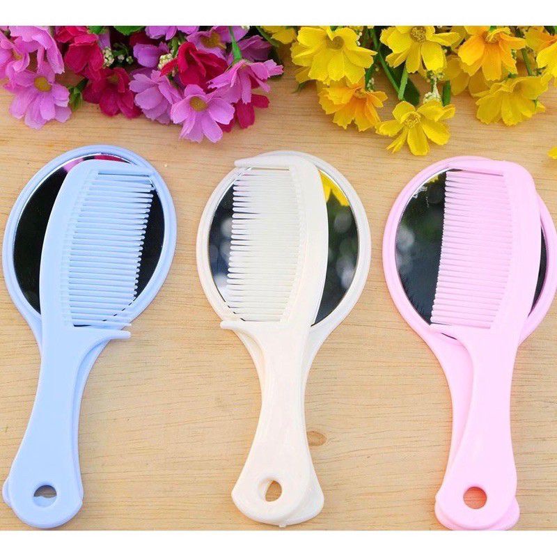 SISIR KACA SET 2PCS KARAKTER HAIR COMB SET(sisir+kaca)