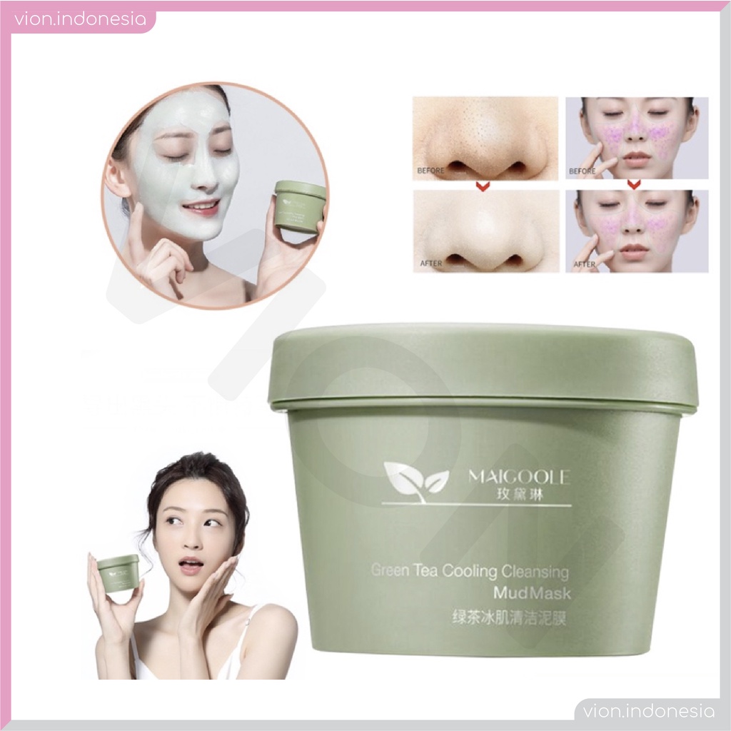 KACHI - MAIGOOLE Green Tea Clay Mask Masker Wajah Green Tea Pore Clean Clay Mask XX009