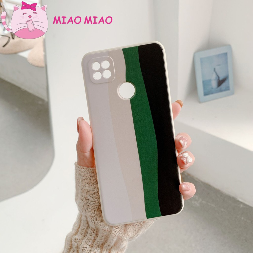 MIAO CASE PELANGI RAINBOW EDGE OPPO REALME A53 A33 A3S F9 A5S A7 A31 A9 A15S REALME C1 C2 C3 C20 C21-GREEN