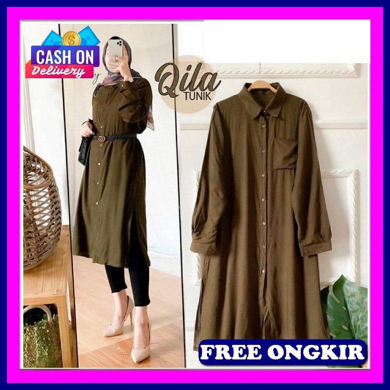 Tunik Cewek Terbaru 2023 Atasan Muslim Wanita Kekinian Wanita Murah Atasan Remaja Muslm Buju Perempu
