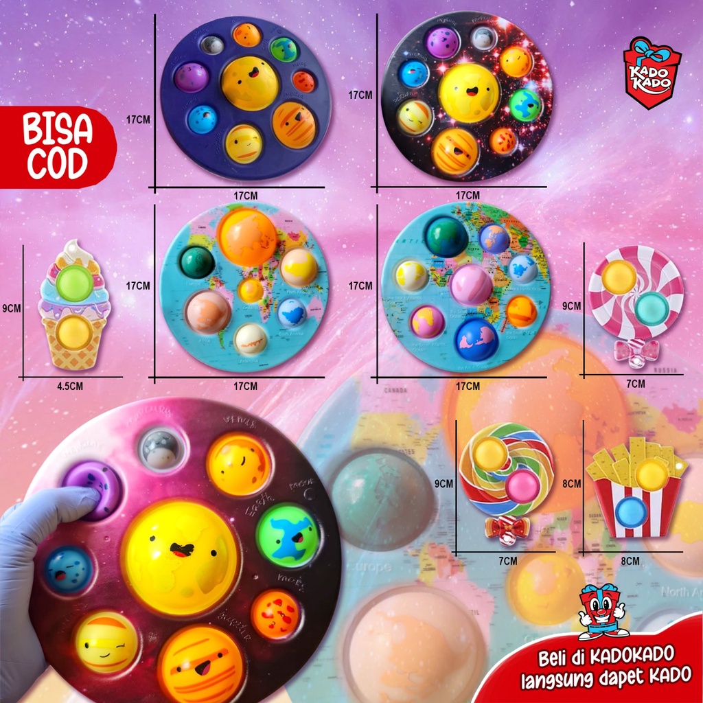 pop it simple dimple / pop it  planet / fidget toys planet