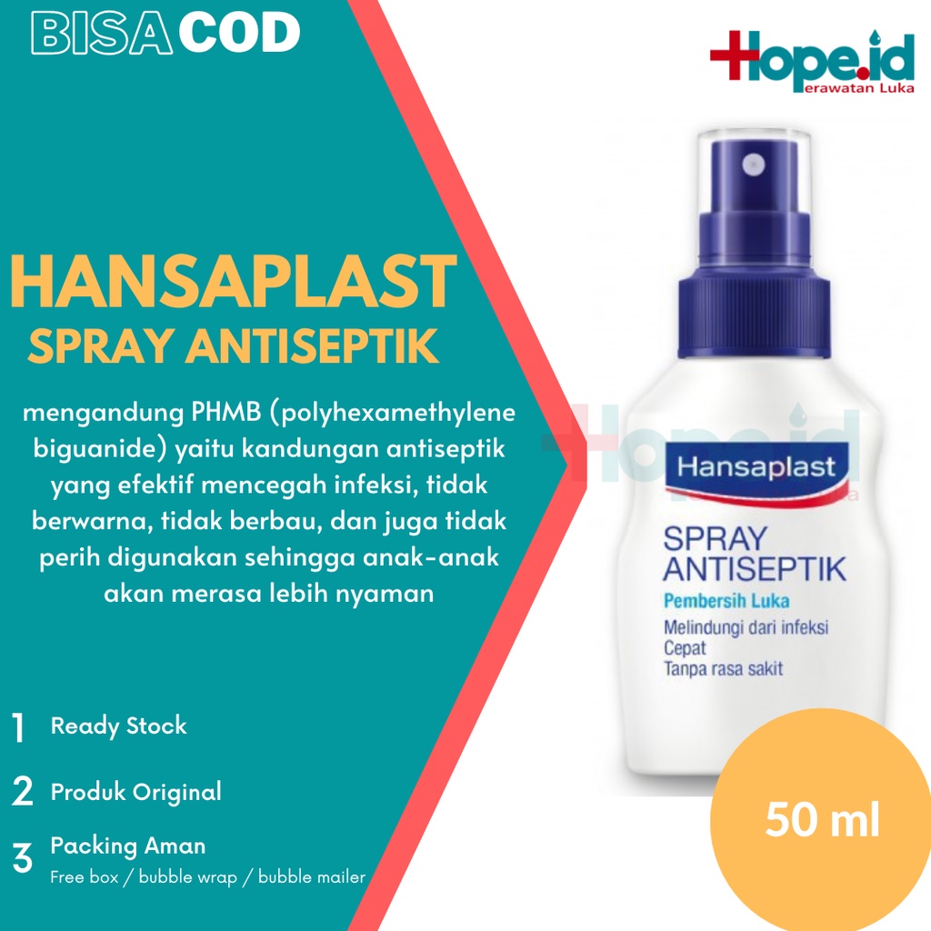 Hansaplast Wound Spray Antiseptic | Antiseptik Luka Tanpa Perih | PHMB