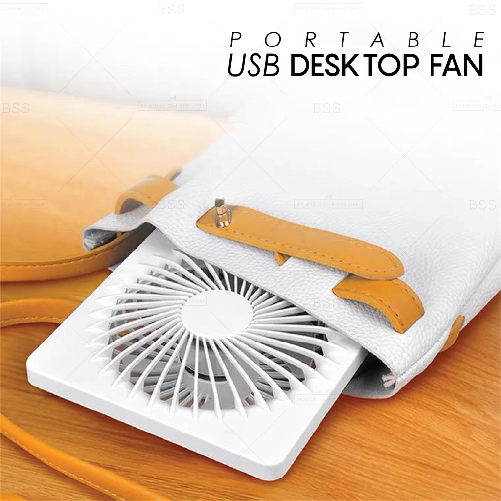 Kipas Angin Portable Fan USB Travel Desk Meja Senyap Sejuk Dingin Tidak Berisik