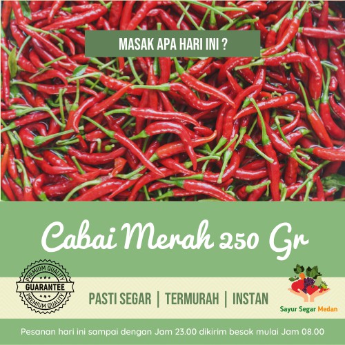 

Sayur Segar Medan | Cabai Merah 1/4 Kg