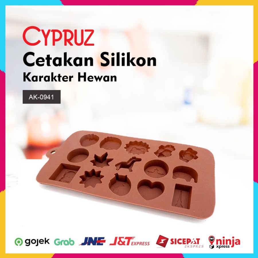 Cypruz AK-0941 Cetakan Loyang Silicone Karakter Hewan Silikon