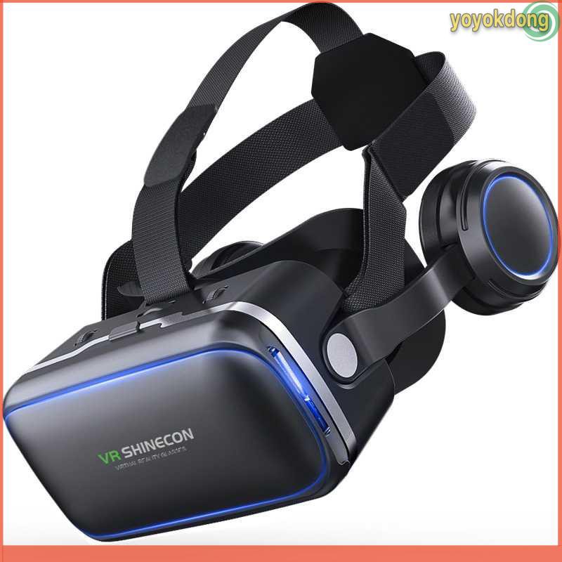 Shinecon VR Box 3D Virtual Reality Kacamata Metaverse dengan Headphone