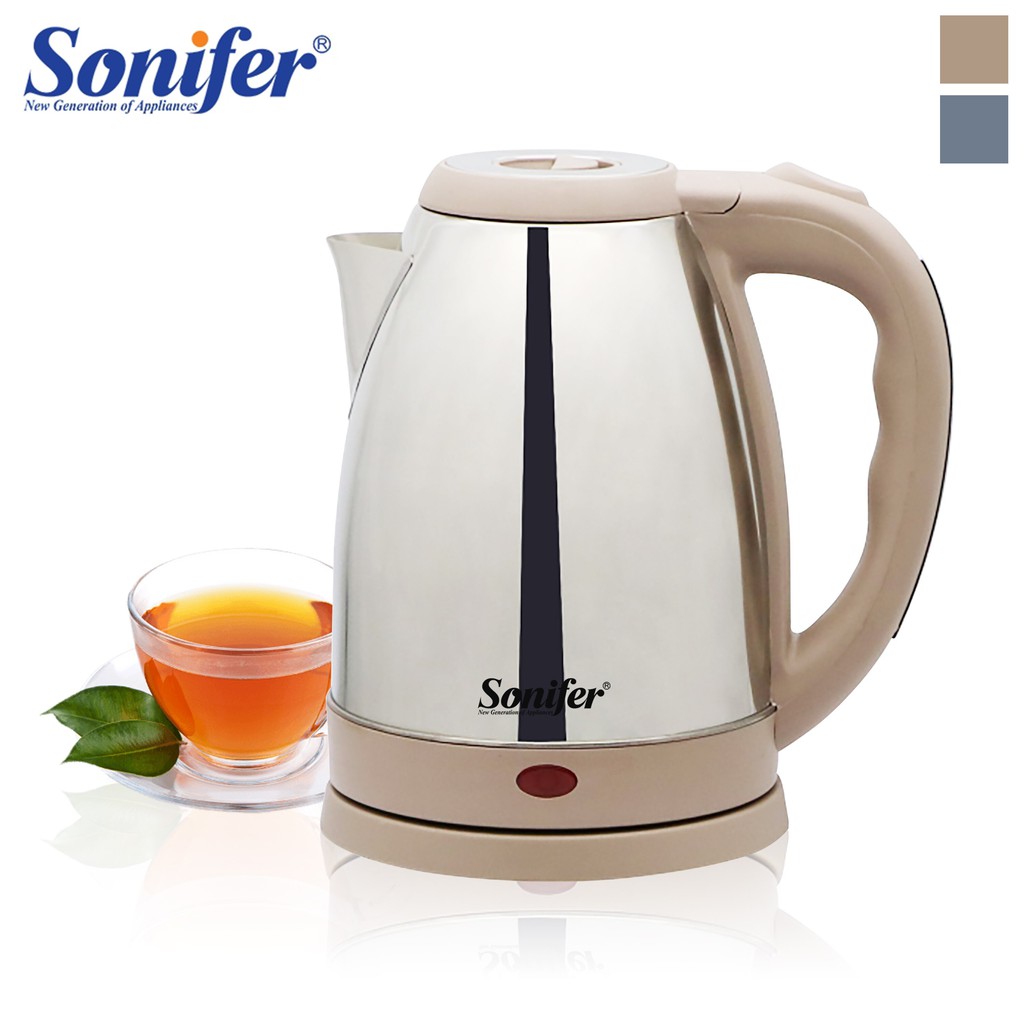 Sonifer Teko listrik SF-2048 kapasitas 1.8L kettle pemanas air electrik stainless