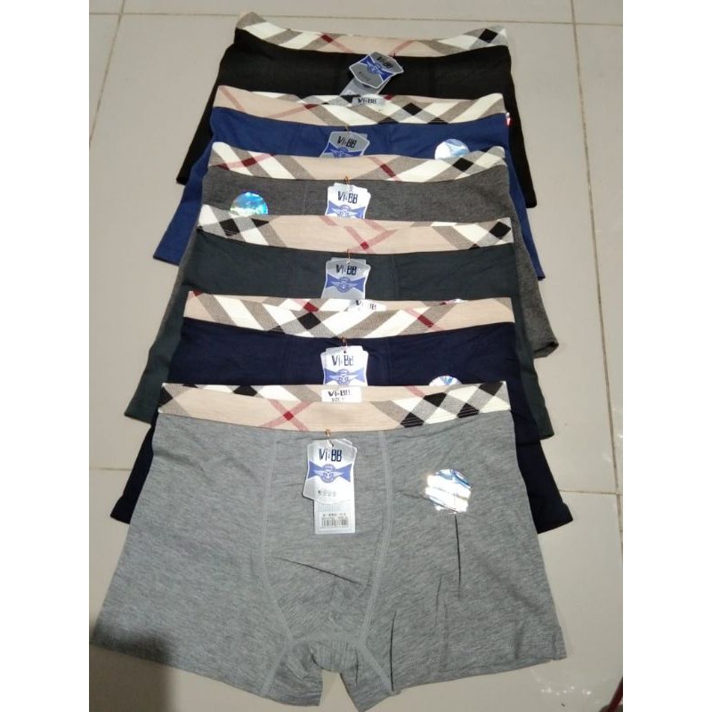 BOXER PREMIUM VIBB / VI&amp;BB KATUN M L XL XXL/ BAYAR DITEMPAT/ SEMPAK JUMBO /