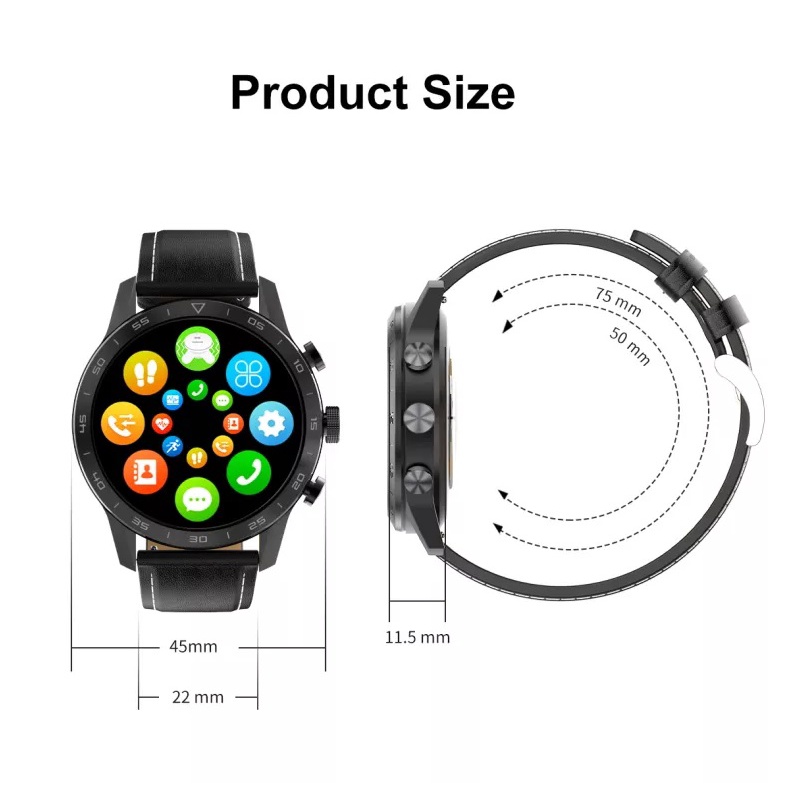 DT NO 1 DT70 Smart Watch - Dual Display Sporty 1.39-inch IPS Display