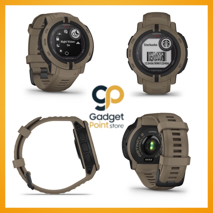 Sport Watch | Smart Watch Garmin Instinct 2 Solar Tactical Edition Coyote Tan 45mm - Garansi TAM