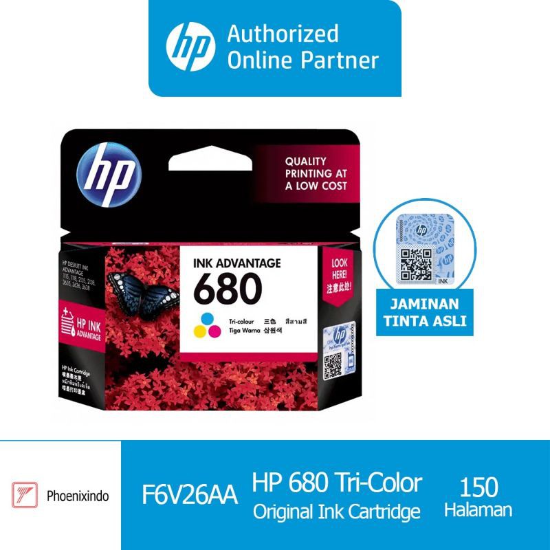 Tinta HP 680 Black / 680 Color HP680 HP680B / HP680C Original Ink Advantage Cartridge