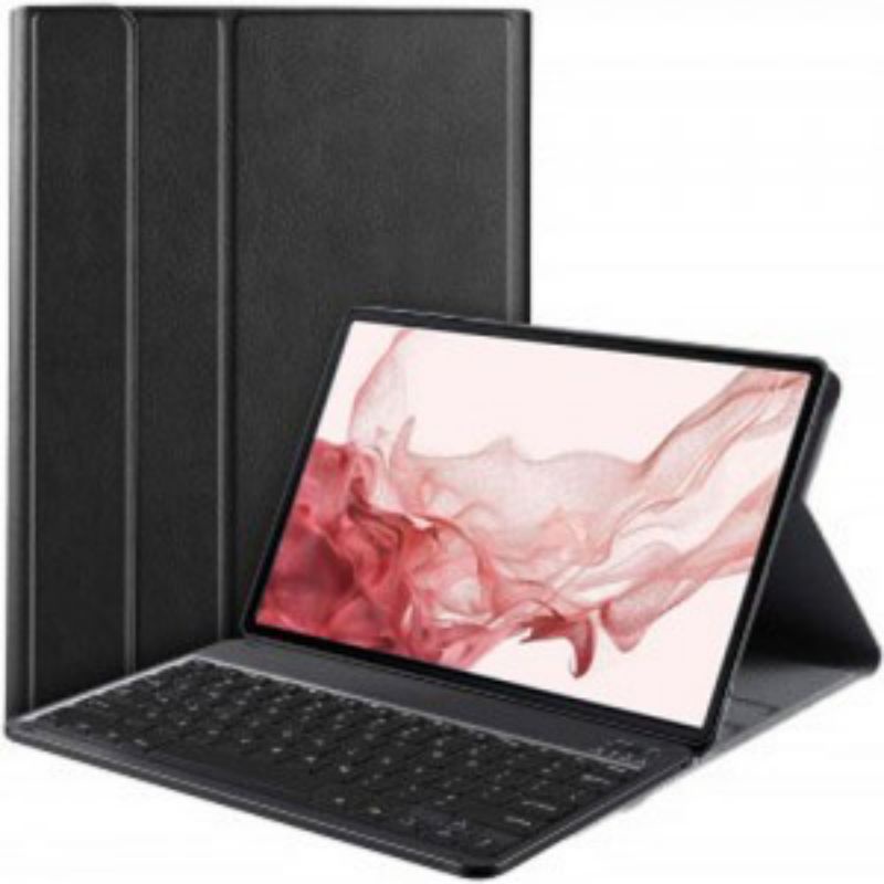 Slim Removable Keyboard Leather Case Casing Cover Samsung Galaxy Tab S8 Plus + 12.4 2022 X800 X806