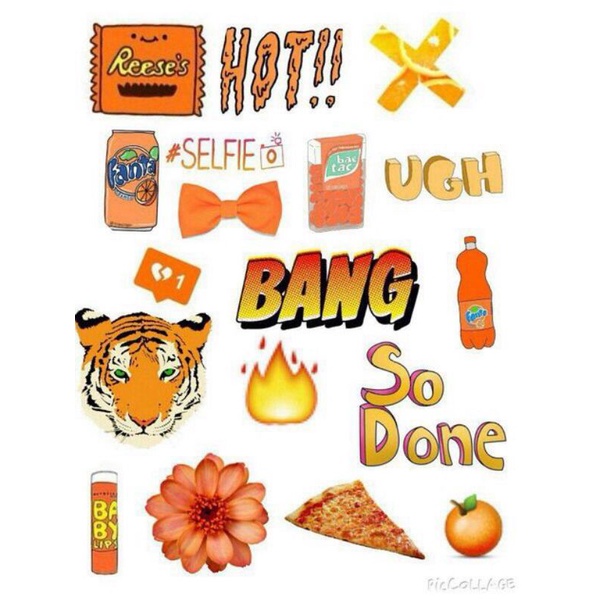 

Sticker Tumblr Aesthetic tema orange