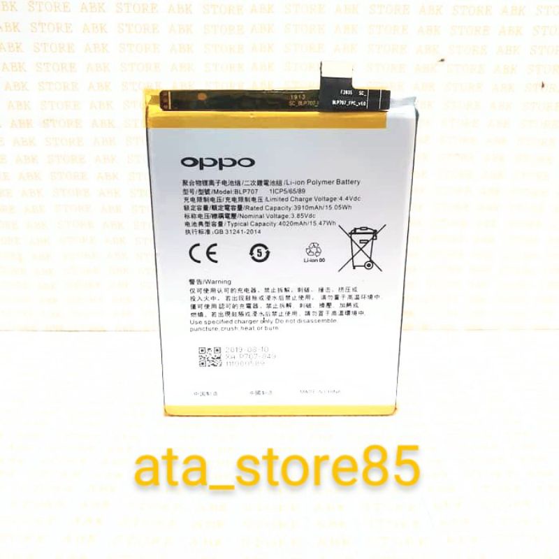 Batre Baterai Battery Oppo F11 BLP707 Original