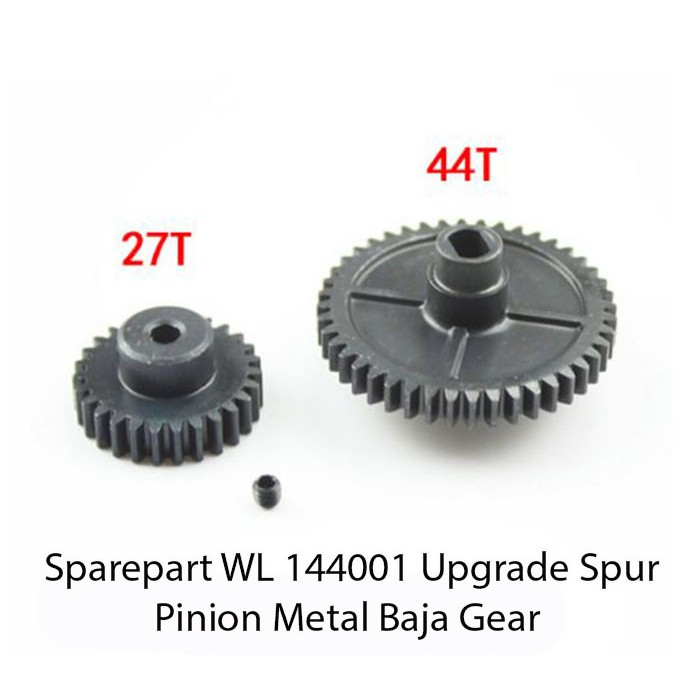 Sparepart WL 144001 Upgrade Spur Pinion Metal Baja Gear