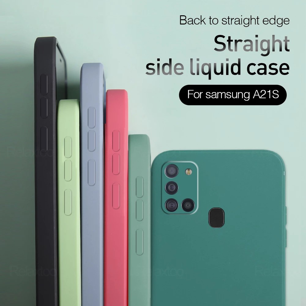 Sof   t Case Silikon Warna Polos Untuk Samsung Galaxy A21S