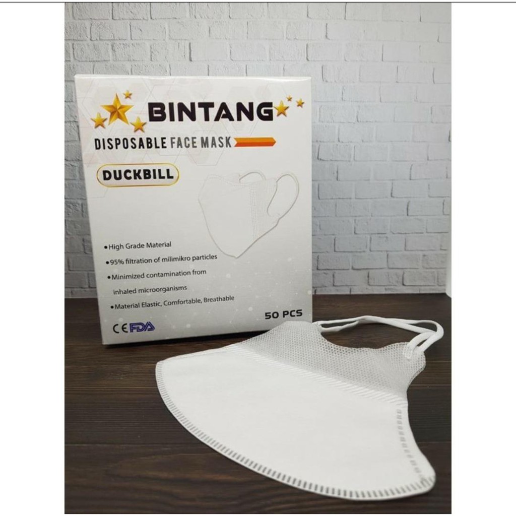 MASKER DUCKBILL BINTANG 1 KOTAK ISI 50 pcs